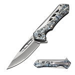 7.8 Inch Spring Assist Knife | Blue Aluminum Handle