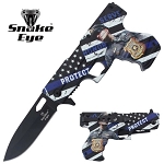 Gun Handle Spring Assist Knife | Law Enforcement