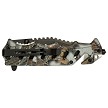 Tactical Pocket Knife Saw Back Blade Spring Assisted Knife Forest Camo 